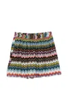 Missoni Textured Zigzag Shorts Elastic Waistband In Multi