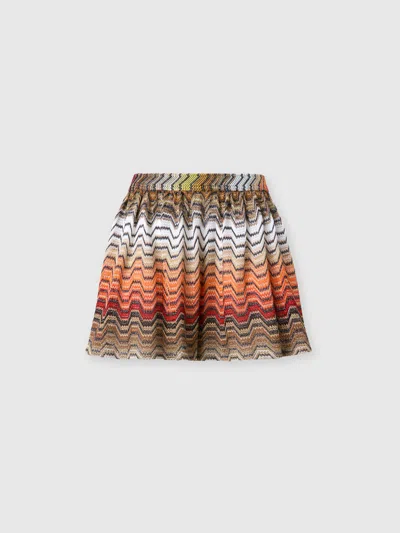 Missoni Shorts In Viscose Lamé Blend With Greek Motif In Multi