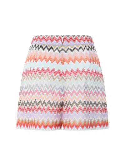 Missoni Zig Zag Cotton-blend Shorts In Multicolour