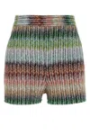 Missoni Embellished Viscose Blend Shorts In Multicoloured