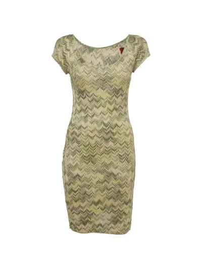 Pre-owned Missoni Short-sleeve Mini Dress In Neutral