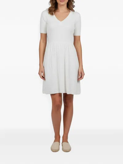 Pre-owned Missoni Short-sleeve Mini Dress In White