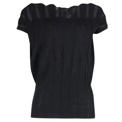 Missoni Shoulder Cut-out Top In Black Cotton