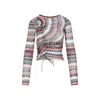 MISSONI SIDE DRAPED PRINTED JUMPER