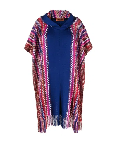 Missoni Signature-zigzag Hooded Cape In Multi