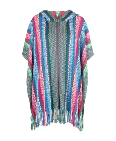 Missoni Signature-zigzag Hooded Poncho In Multi