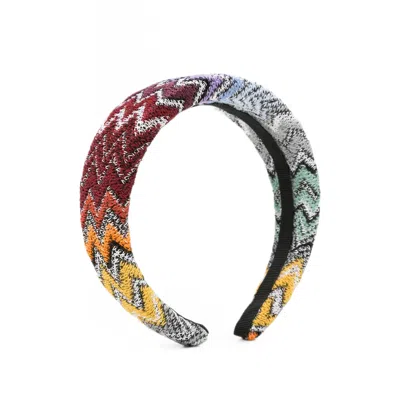 Missoni Signature Zigzag Knit Headband In Neutral