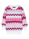 Missoni Signature Zigzag-print Knit Jumper In Pink