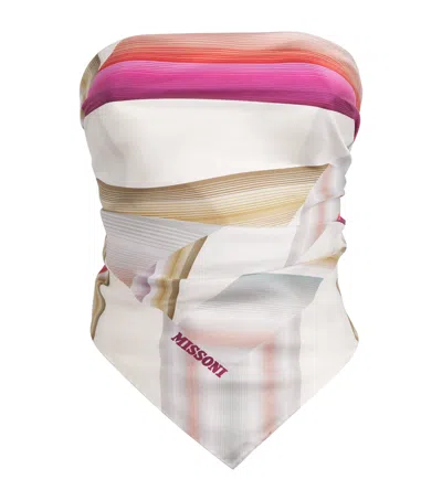 Missoni Silk Bandeau Top In Multi
