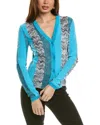 Missoni Silk-blend Cardigan In Blue