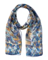 Missoni Silk-blend Scarf In Blue