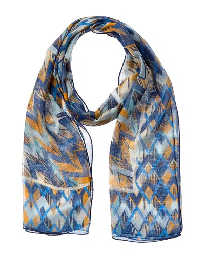 Missoni Silk-blend Scarf In Blue