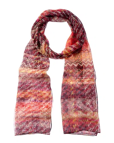 Missoni Silk-blend Scarf In Red