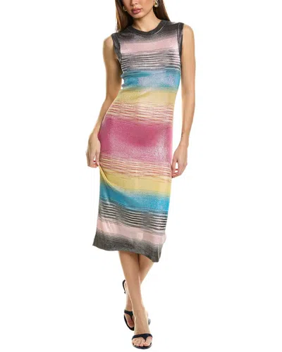 Missoni Silk-blend Sheath Dress In Pink