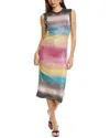 Missoni Space Dyed Viscose Midi Dress In Pink