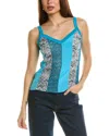 Missoni Silk-blend Tank Top In Blue