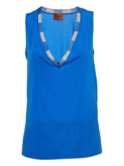 Pre-owned Missoni Silk-blend V-neck Top