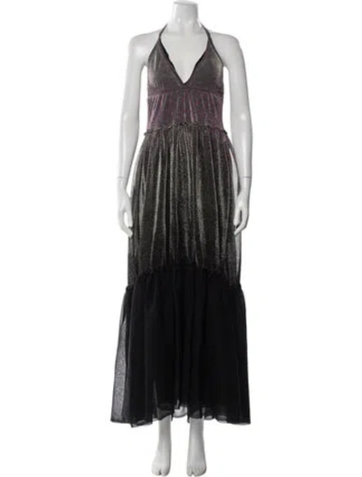Pre-owned Missoni Silk Long Dress In Black