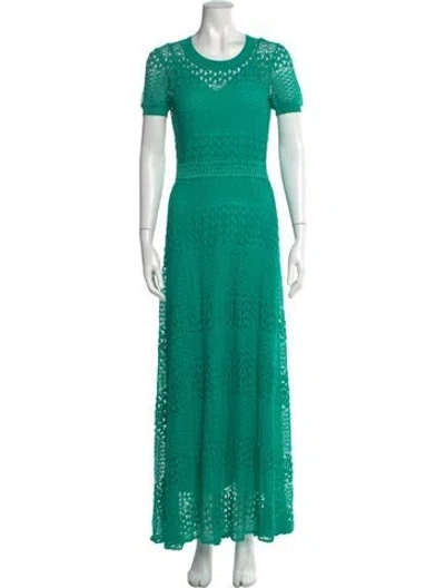 Pre-owned Missoni Silk Long Dress In Blue