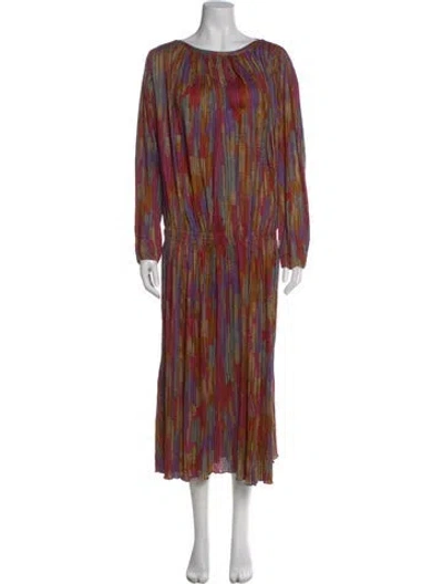 Pre-owned Missoni Silk Long Dress In Multi