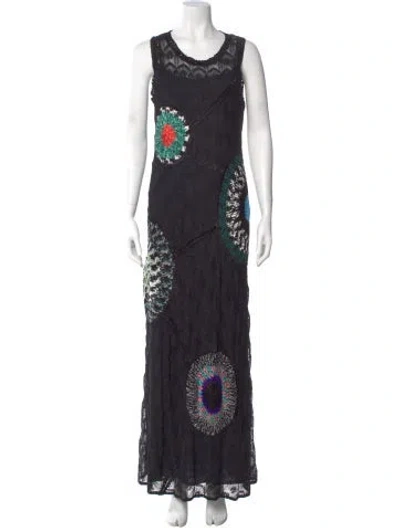 Pre-owned Missoni Silk Long Dress W/ Tags In Black