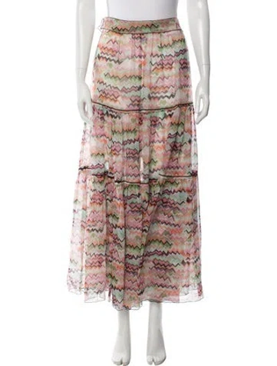 Pre-owned Missoni Silk Long Skirt In Multi