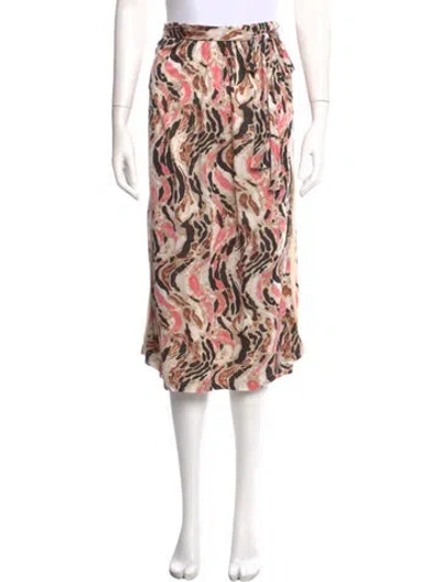 Pre-owned Missoni Silk Midi Length Skirt In Multi