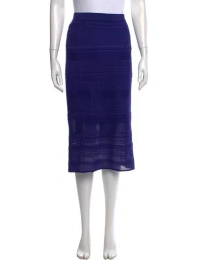 Pre-owned Missoni Silk Midi Length Skirt W/ Tags In Blue