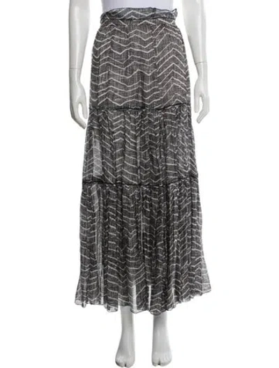 Pre-owned Missoni Silk Midi Length Skirt In White