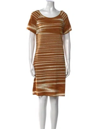 Pre-owned Missoni Silk Mini Dress In Brown