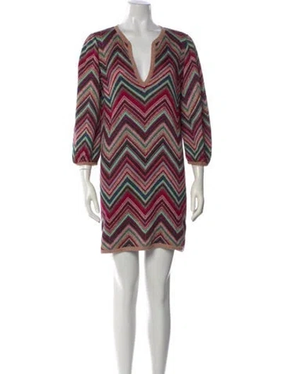 Pre-owned Missoni Silk Mini Dress In Multi