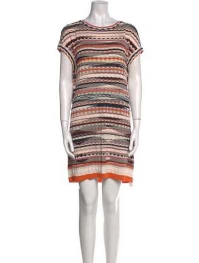 Pre-owned Missoni Silk Mini Dress In Orange