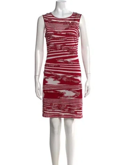 Pre-owned Missoni Silk Mini Dress In Red