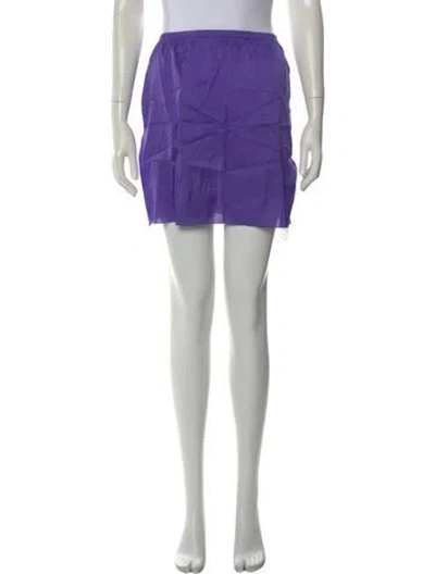 Pre-owned Missoni Silk Mini Skirt In Purple