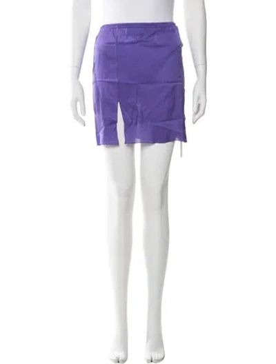 Pre-owned Missoni Silk Mini Skirt In Purple