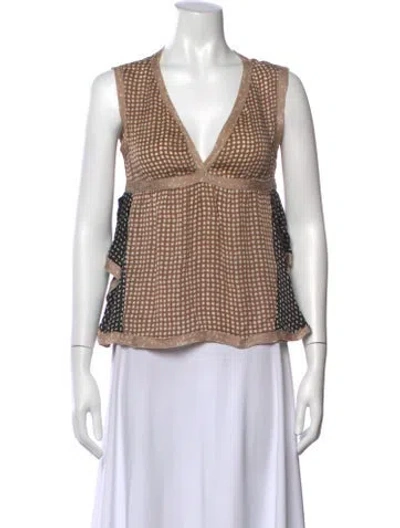 Pre-owned Missoni Silk Patterned Top In Multi