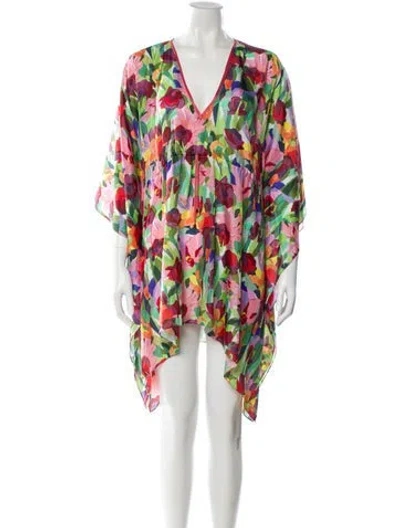 Pre-owned Missoni Silk Printed Nightgown In Pink
