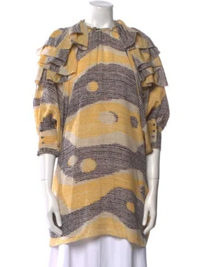Pre-owned Missoni Silk Printed Tunic In Multi