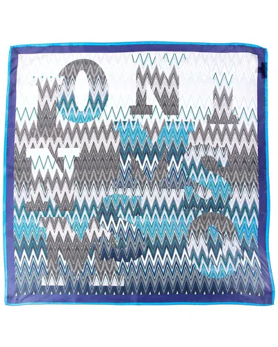 Missoni Silk Scarf In Blue