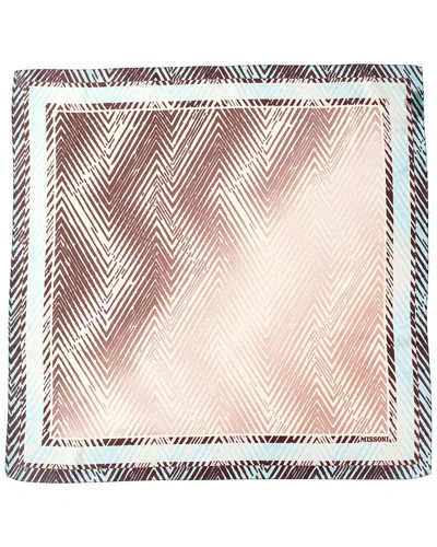 Missoni Silk Scarf In Brown