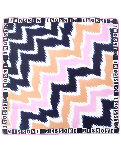 Missoni Silk Scarf In Purple