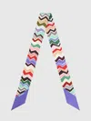 Missoni Silk Scarf With Irregular Zig Zag Pattern In Multicoloured
