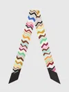 Missoni Silk Scarf With Irregular Zig Zag Pattern In Multicoloured