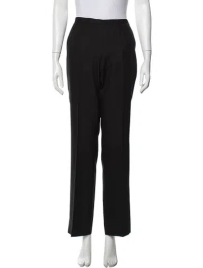 Pre-owned Missoni Silk Straight Leg Pants In Black