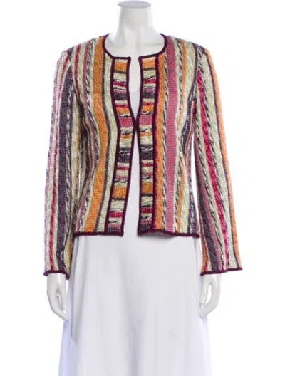 Pre-owned Missoni Silk Striped Evening Jacket In Multi