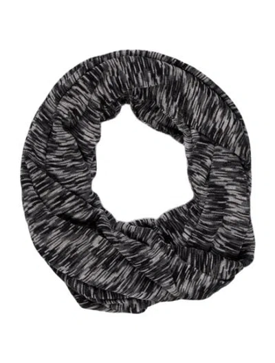 Pre-owned Missoni Silk Striped Scarf In Gray