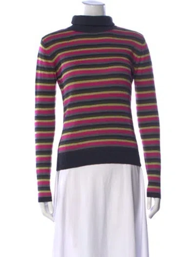 Pre-owned Missoni Silk Striped Sweater In Black
