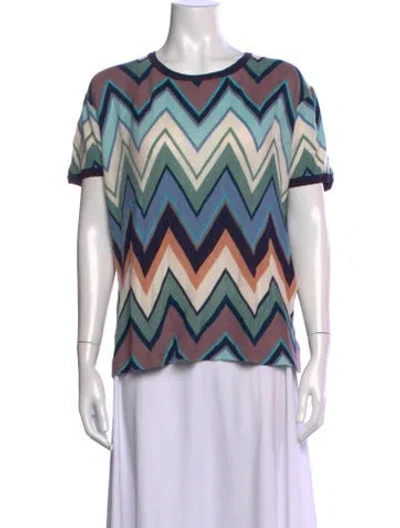 Pre-owned Missoni Silk Striped T-shirt In Multicolor
