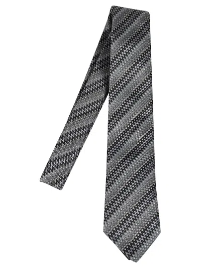 Missoni Silk Tie In Black