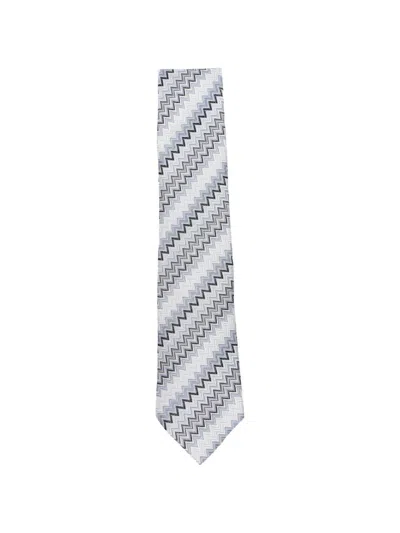 Missoni Silk Tie In Gray